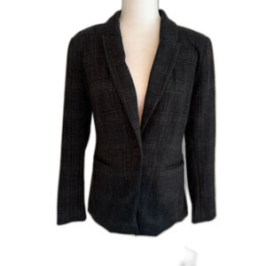 Simply Vera Wang | Women's Blazer Grey Plaid Size Small Lined Workwear Jacket